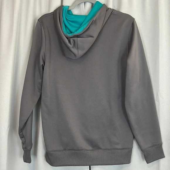Under Armour Teal & Gray Pullover Hooded Sweater - Picture 2 of 6